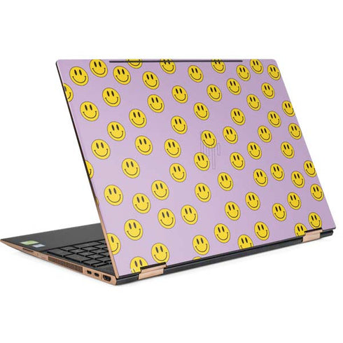 Purple Happy Face Pattern HP Spectre Skin