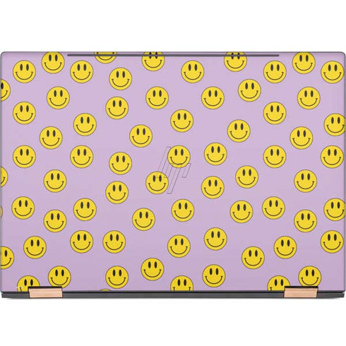 Purple Happy Face Pattern HP Spectre Skin