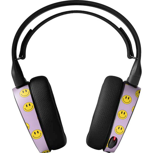 Purple Happy Face Pattern SteelSeries Arctis 3 Skin