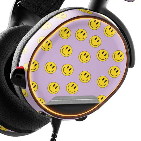 Purple Happy Face Pattern SteelSeries Arctis 3 Skin