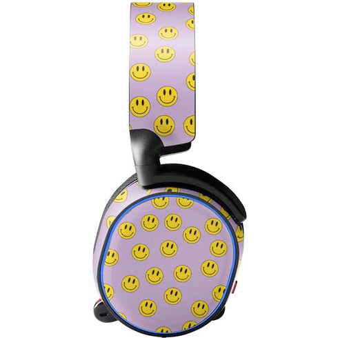 Purple Happy Face Pattern SteelSeries Arctis 5 Skin