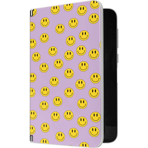 Purple Happy Face Pattern Surface Duo Skin