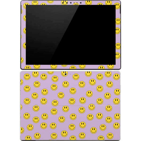Purple Happy Face Pattern Surface Pro 4 Skin