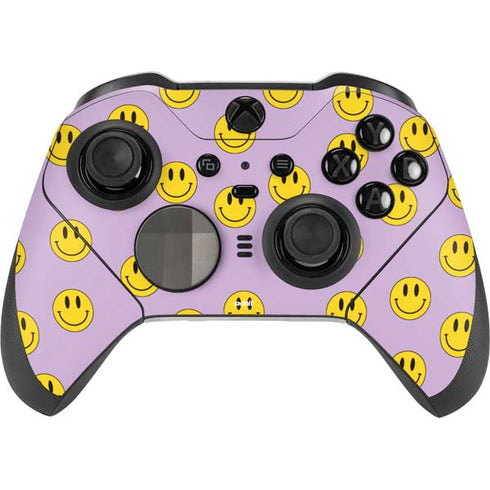 Purple Happy Face Pattern Xbox Elite Wireless Controller Series 2 Skin
