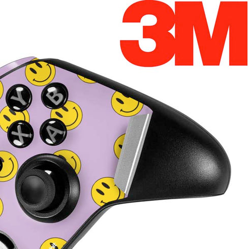 Purple Happy Face Pattern Xbox One Elite Controller Skin