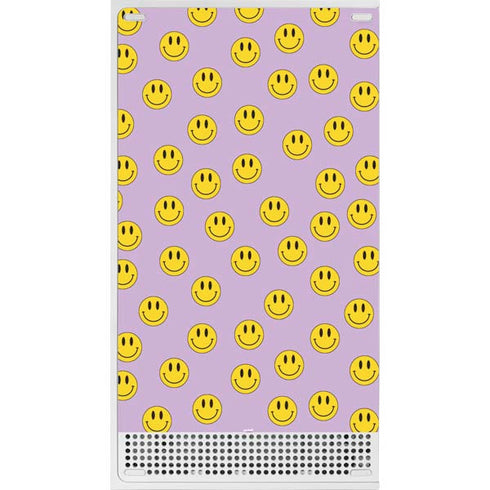 Purple Happy Face Pattern Xbox Series S Skins
