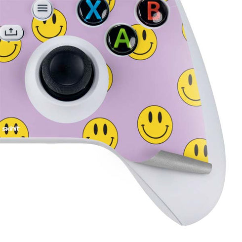 Purple Happy Face Pattern Xbox Series S Bundle Skin