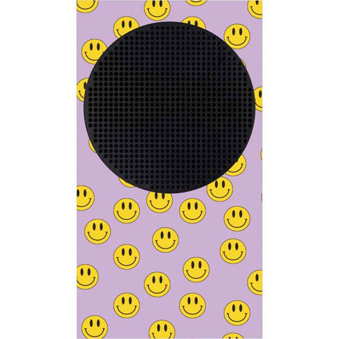 Purple Happy Face Pattern Xbox Series S Console Skin