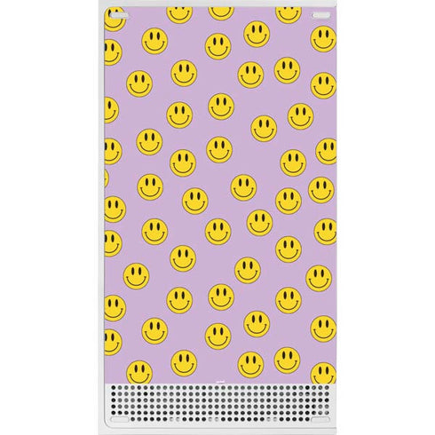 Purple Happy Face Pattern Xbox Series S Console Skin