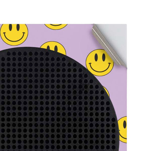 Purple Happy Face Pattern Xbox Series S Console Skin