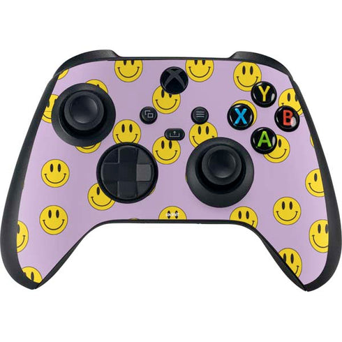 Purple Happy Face Pattern Xbox Series X Bundle Skin