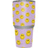 Purple Happy Face Pattern Yeti 30oz Rambler Tumbler Skin