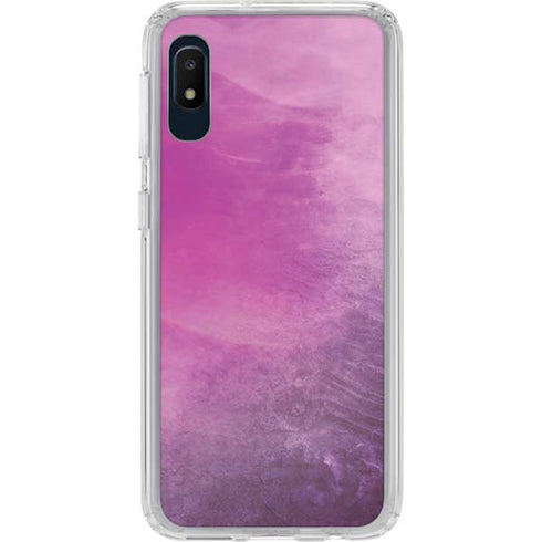 Purple Space Marble Galaxy A10e Clear Case