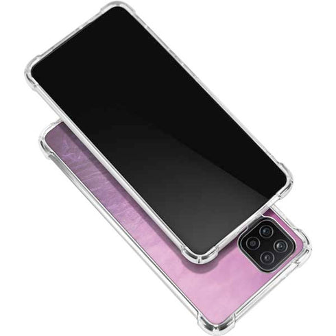Purple Space Marble Galaxy A12 Clear Case