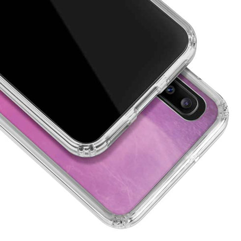 Purple Space Marble Galaxy A20 Clear Case