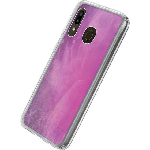 Purple Space Marble Galaxy A20 Clear Case