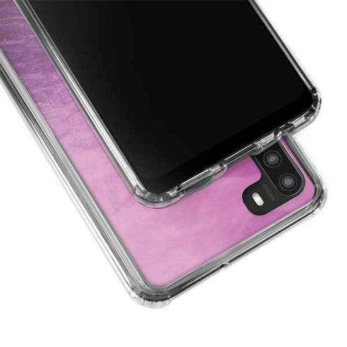 Purple Space Marble Galaxy A21 Clear Case