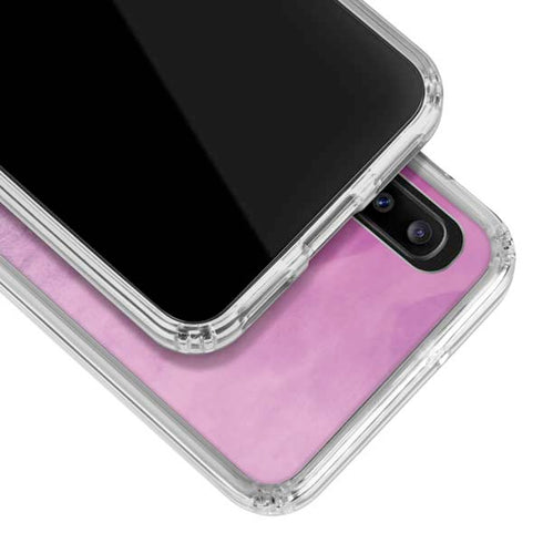 Purple Space Marble Galaxy A30 Clear Case