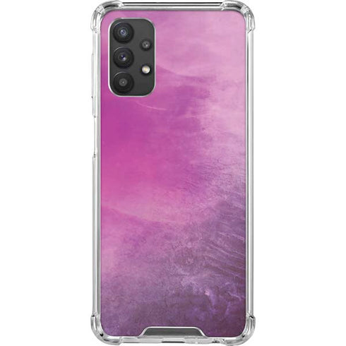 Purple Space Marble Galaxy A32 5G Clear Case