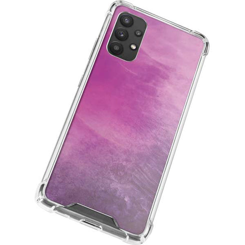 Purple Space Marble Galaxy A32 5G Clear Case