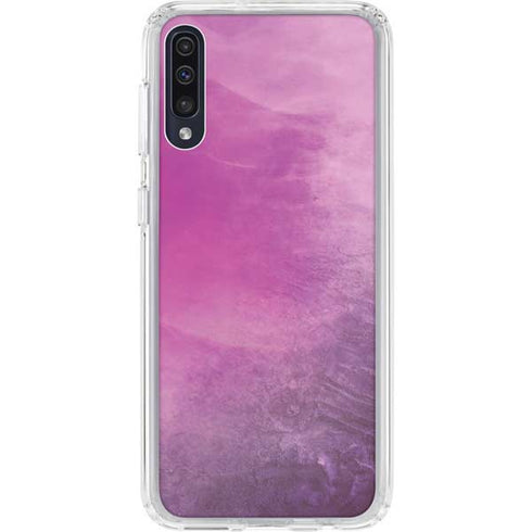 Purple Space Marble Galaxy A50 Clear Case
