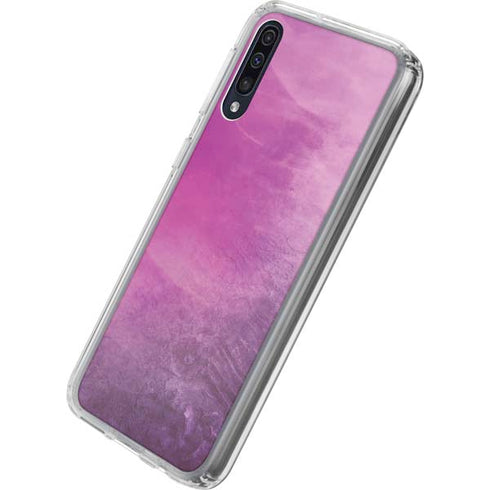 Purple Space Marble Galaxy A50 Clear Case