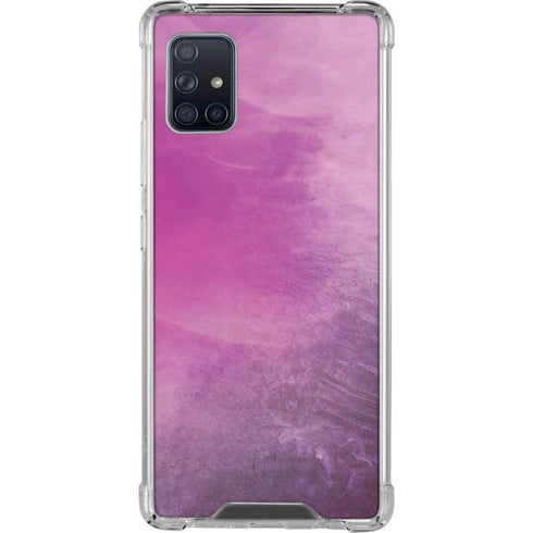 Purple Space Marble Galaxy A51 5G Clear Case