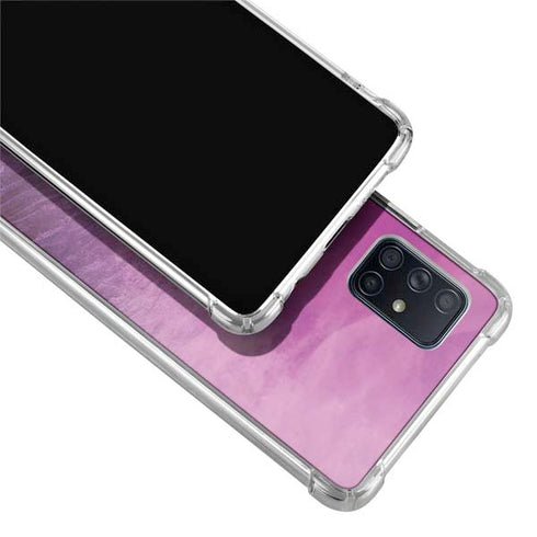 Purple Space Marble Galaxy A51 5G Clear Case