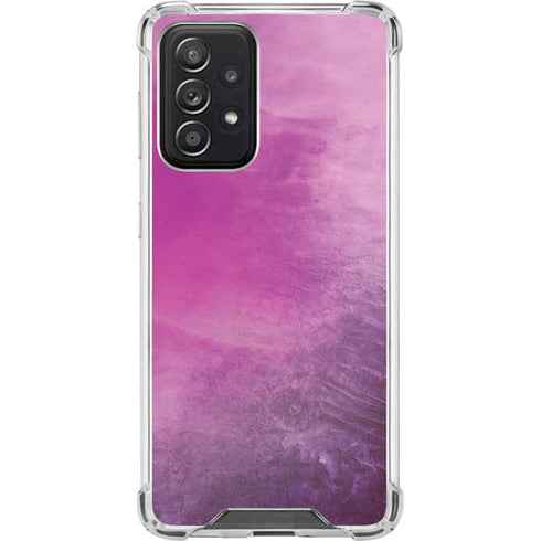 Purple Space Marble Galaxy A52 5G Clear Case