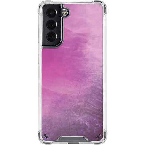 Purple Space Marble Galaxy S21 5G Clear Case