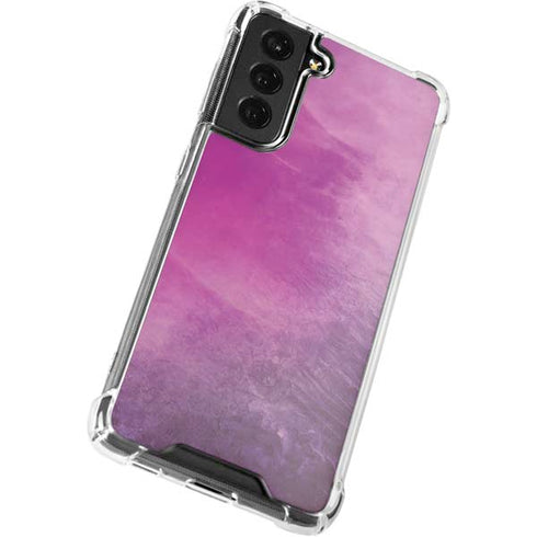 Purple Space Marble Galaxy S21 FE Clear Case