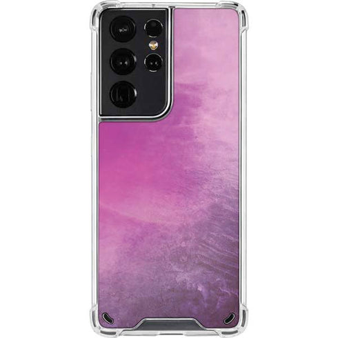 Purple Space Marble Galaxy S21 Ultra 5G Clear Case