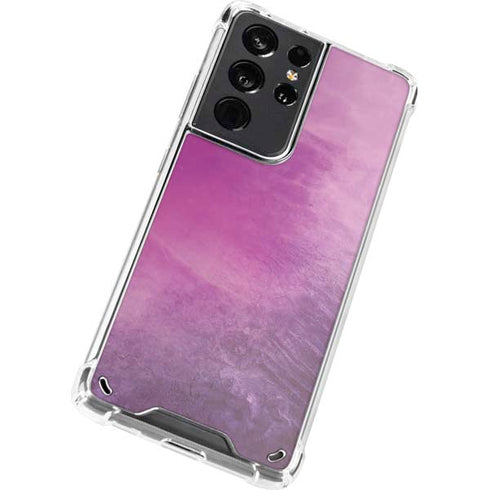 Purple Space Marble Galaxy S21 Ultra 5G Clear Case
