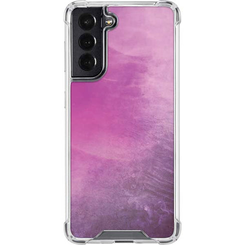 Purple Space Marble Galaxy S22 Clear Case
