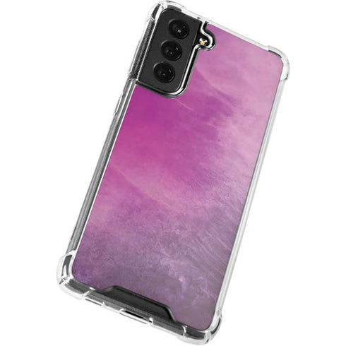 Purple Space Marble Galaxy S22 Plus Clear Case