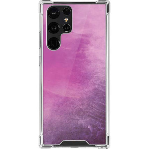 Purple Space Marble Galaxy S22 Ultra Clear Case