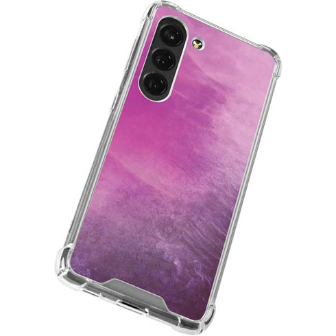 Purple Space Marble Galaxy S23 Clear Case