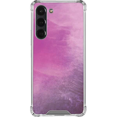 Purple Space Marble Galaxy S23 Plus Clear Case