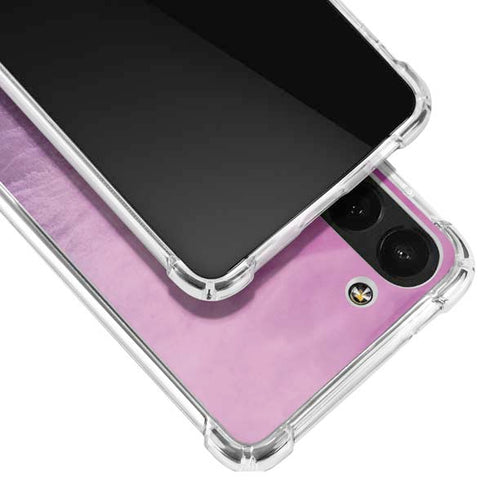 Purple Space Marble Galaxy S23 Plus Clear Case