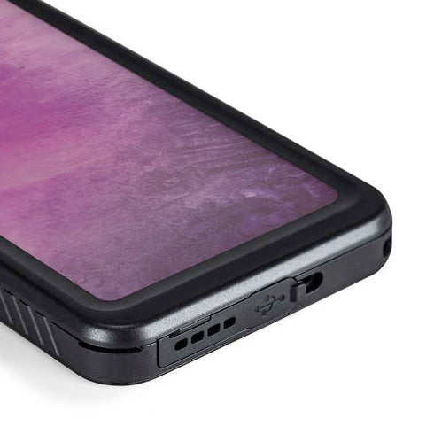 Purple Space Marble Galaxy S23 Plus Waterproof Case
