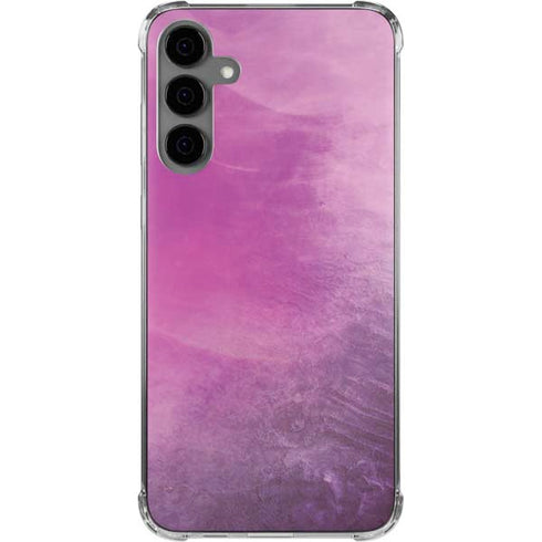 Purple Space Marble Galaxy S24 Plus Clear Case