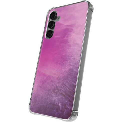 Purple Space Marble Galaxy S24 Plus Clear Case
