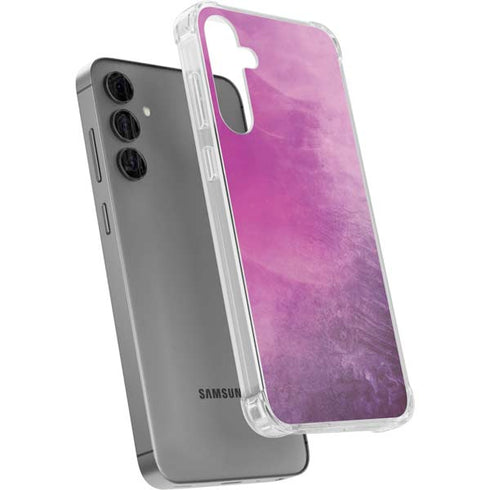Purple Space Marble Galaxy S24 Plus Clear Case