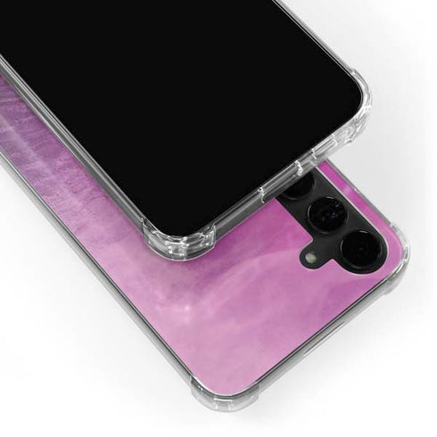 Purple Space Marble Galaxy S24 Plus Clear Case