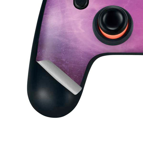 Purple Space Marble Google Stadia Controller Skin
