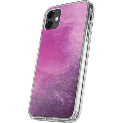 Purple Space Marble iPhone 11 Clear Case
