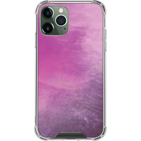Purple Space Marble iPhone 12 Pro Clear Case
