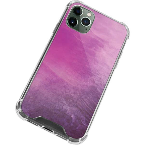 Purple Space Marble iPhone 12 Pro Clear Case