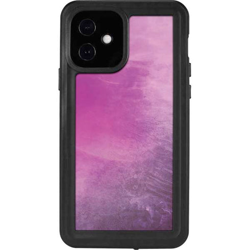 Purple Space Marble iPhone 12 Waterproof Case
