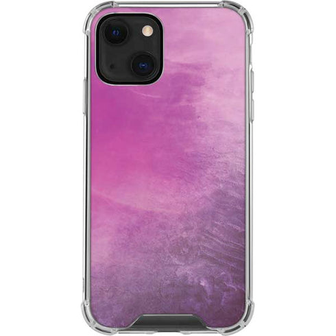 Purple Space Marble iPhone 14 Plus Clear Case